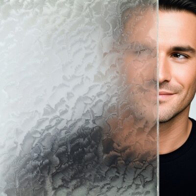 clear wave glass decorative window film