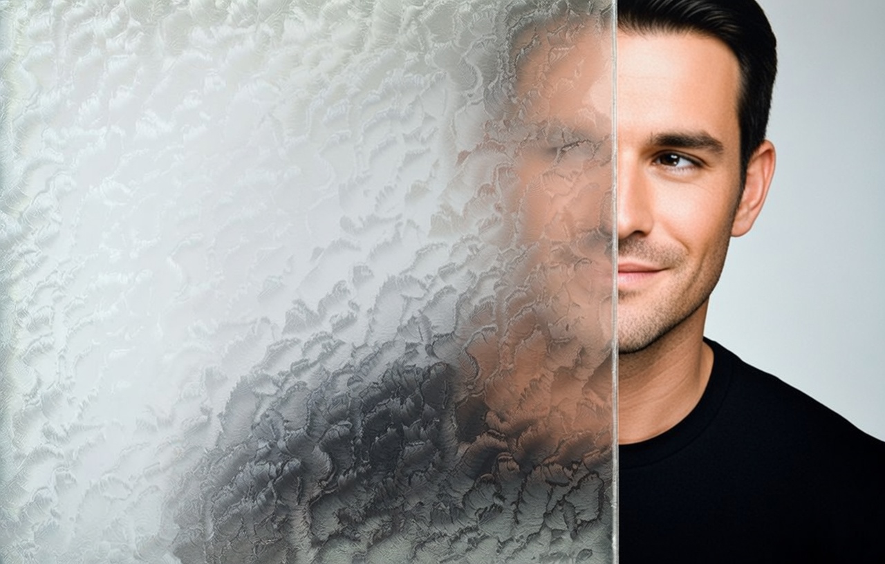 clear wave glass decorative window film