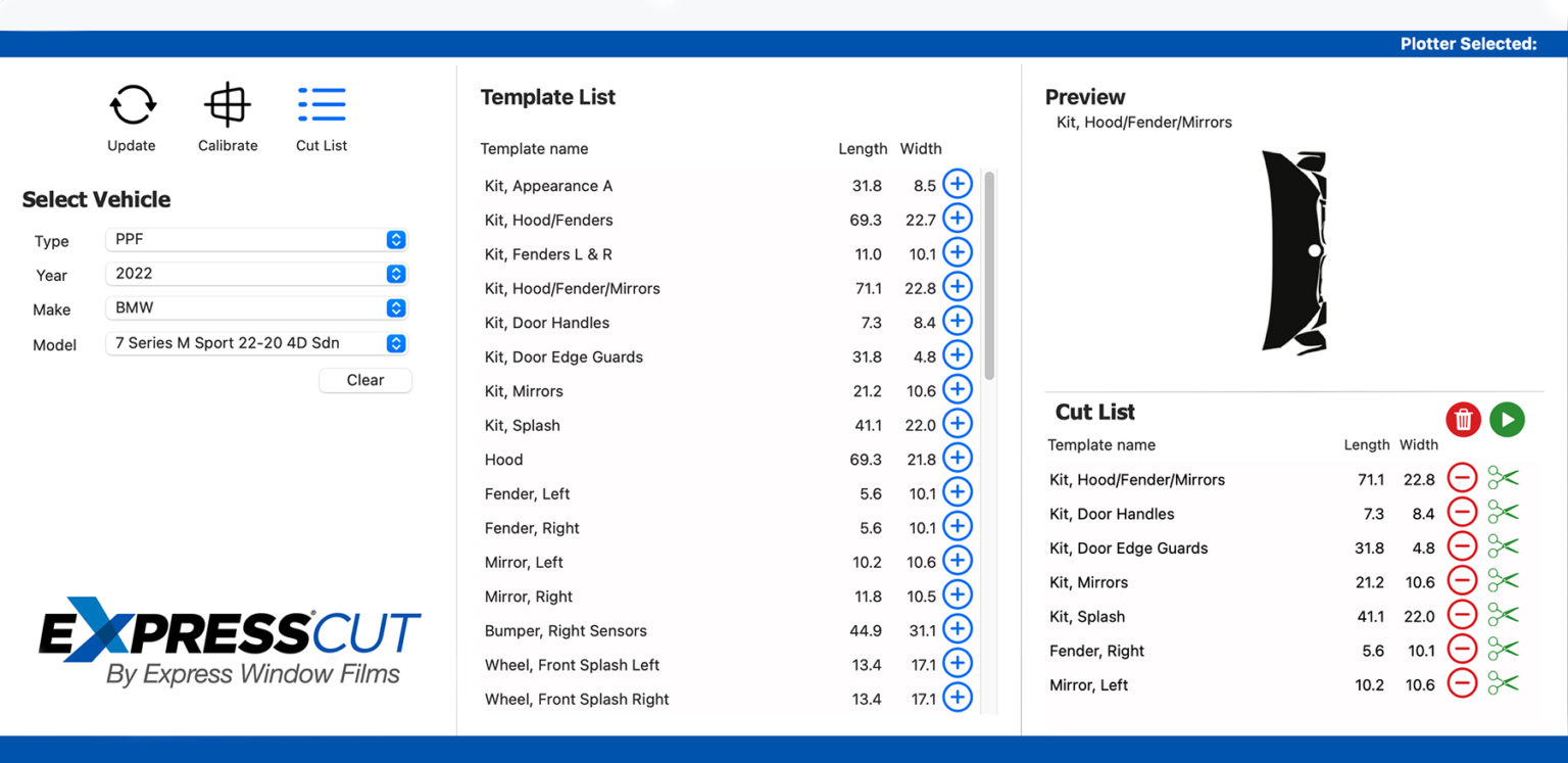 Express cut plotter software global express window films